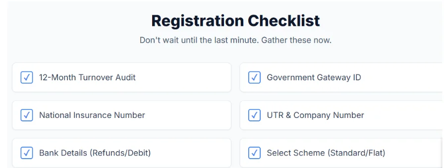 Step-by-step VAT registration checklist