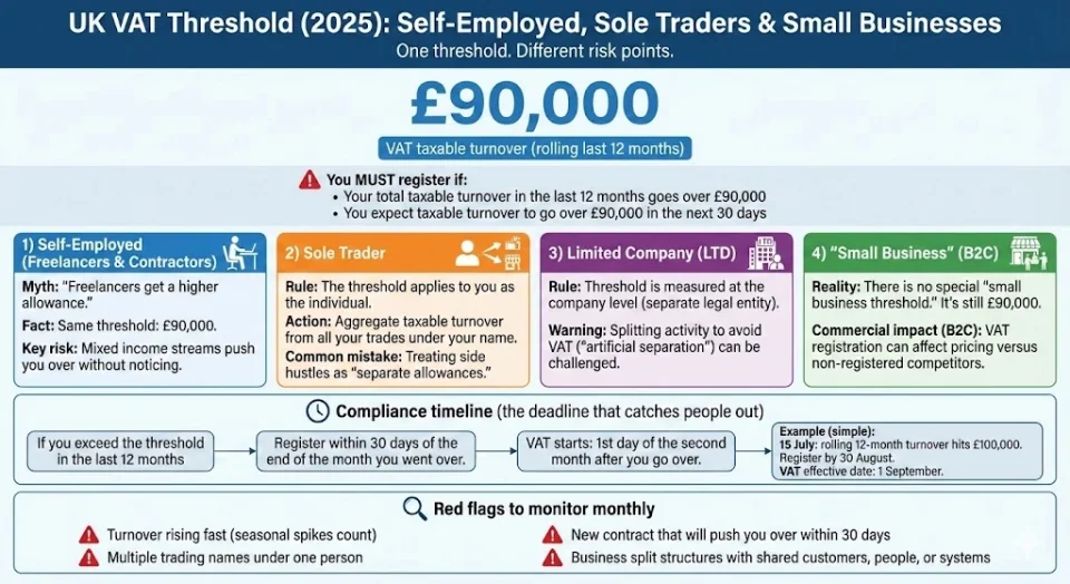 VAT Threshold for Self-Employed Sole Traders Small Businesses