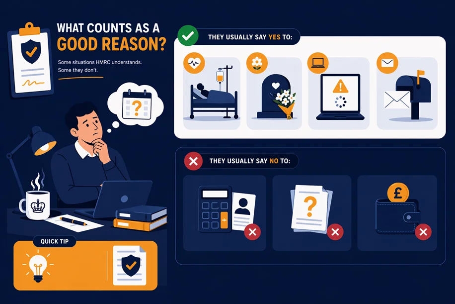 What counts as a reasonable excuse for your appeal?