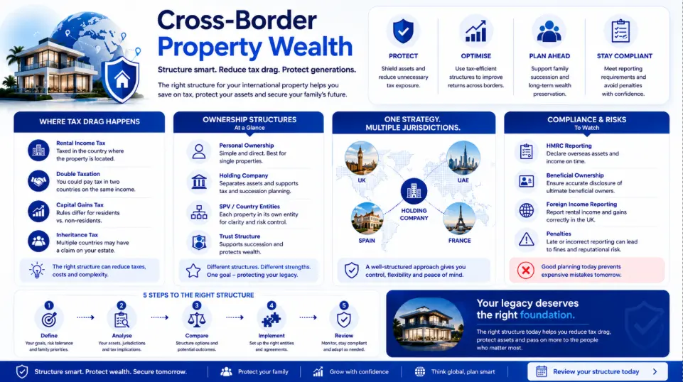 Cross-Border Property Wealth: How to Structure Real Estate Across Multiple Countries Without the Tax Drag Cross-Border Property Wealth: How to Structure Real Estate Across Multiple Countries Without the Tax Drag