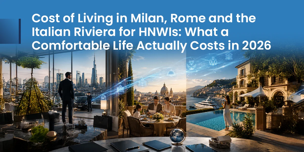 Cost of Living in Milan, Rome and the Italian Riviera for HNWIs: What a Comfortable Life Actually Costs in 2026