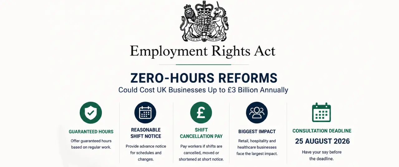 Employment Rights Act Consultation: Zero-Hours Contract Reforms Could Cost UK Businesses Up to £3 Billion Annually 
