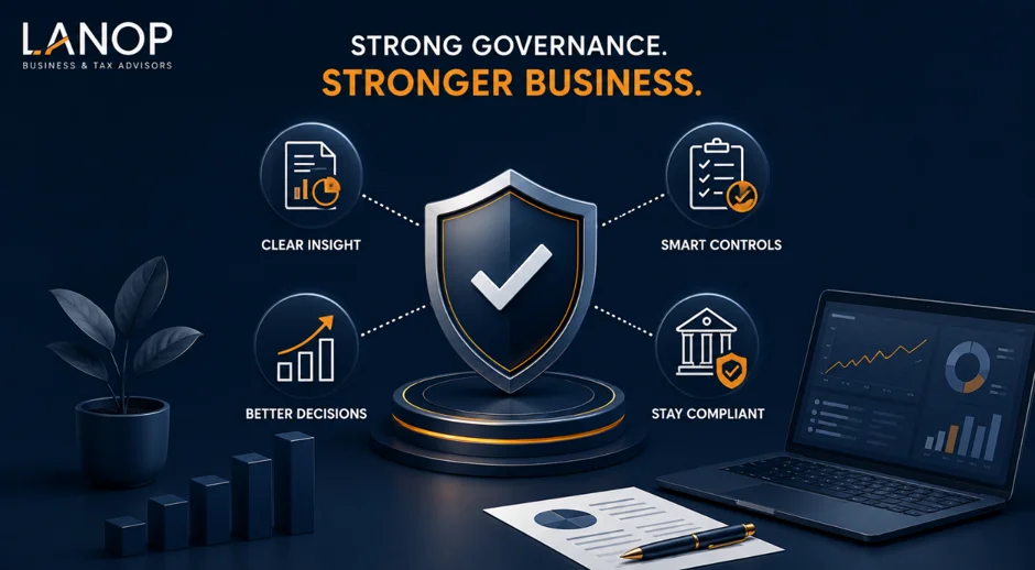 Financial Governance for Growing UK Businesses Financial governance is the set of records, controls, and reviews that keep a business safe. It helps you stay tax-ready, funding-ready, and director-safe. As your turnover grows, new duties come with it. Also, you take on VAT, payroll, and more reporting. Likewise, the loose habits that worked before start to create real risk.