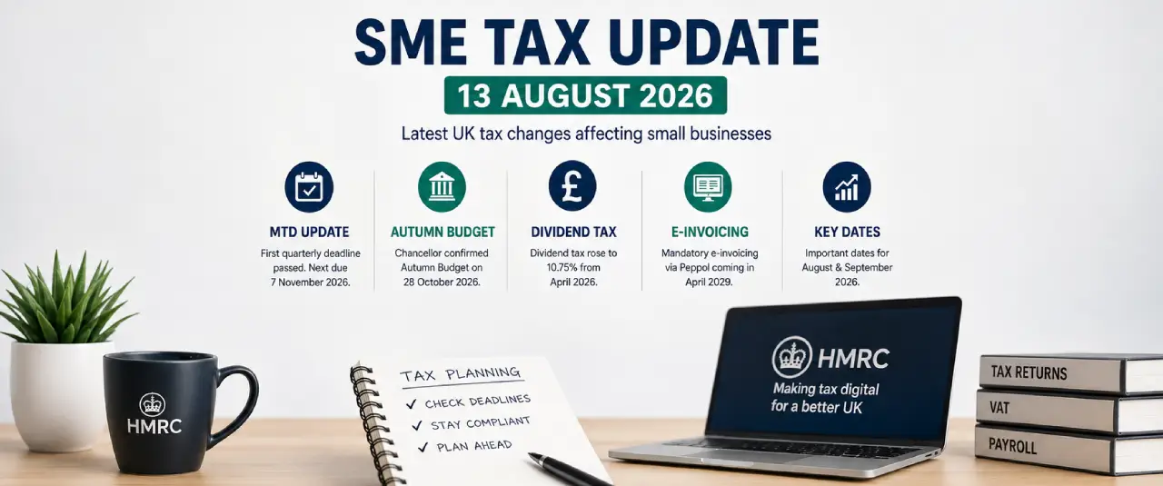 SME Tax Update (13 August 2026): The Latest Tax Changes Affecting Small Businesses 