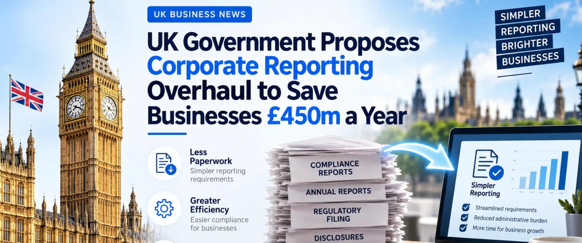 Home UK Government Proposes Corporate Reporting Overhaul to Save Businesses £450m a Year