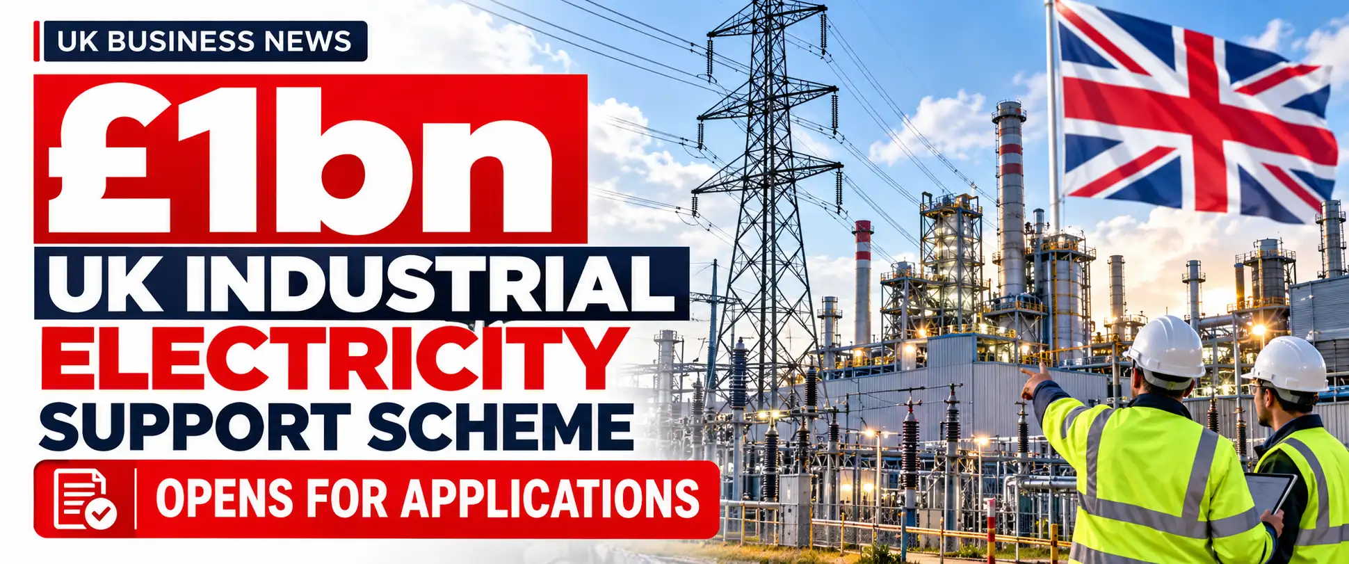 Home £1bn UK Industrial Electricity Support Scheme Opens for Applications