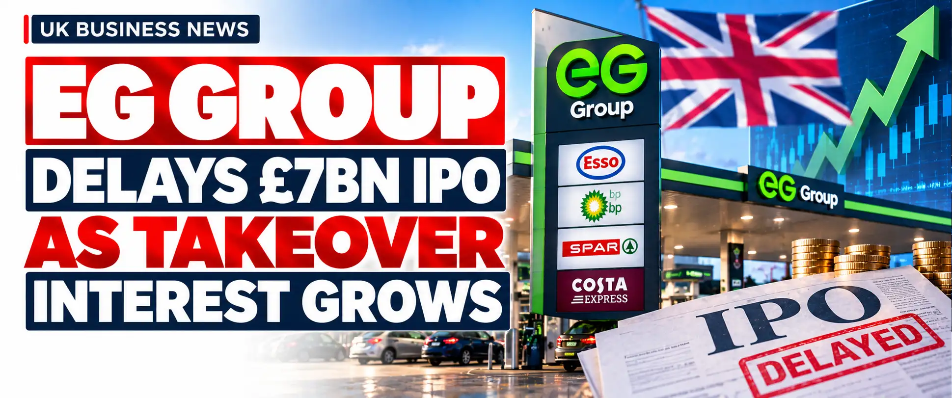 Home EG Group Delays £7bn IPO as Takeover Interest Grows