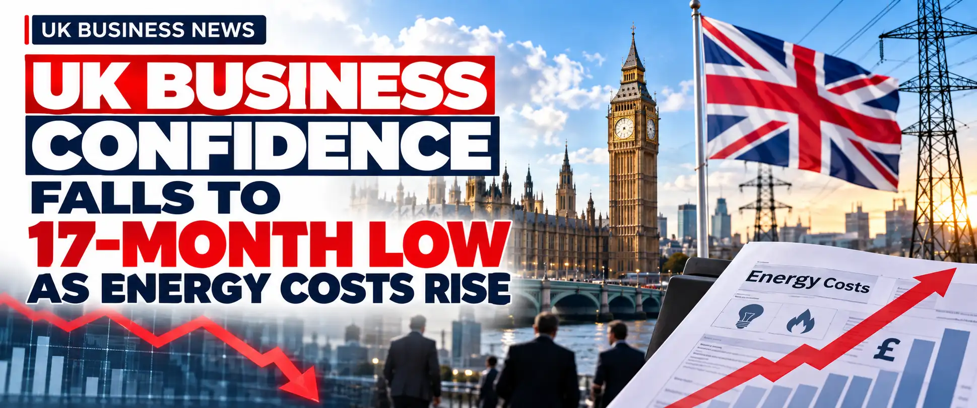 Home UK Business Confidence Falls to 17-Month Low as Energy Costs Rise