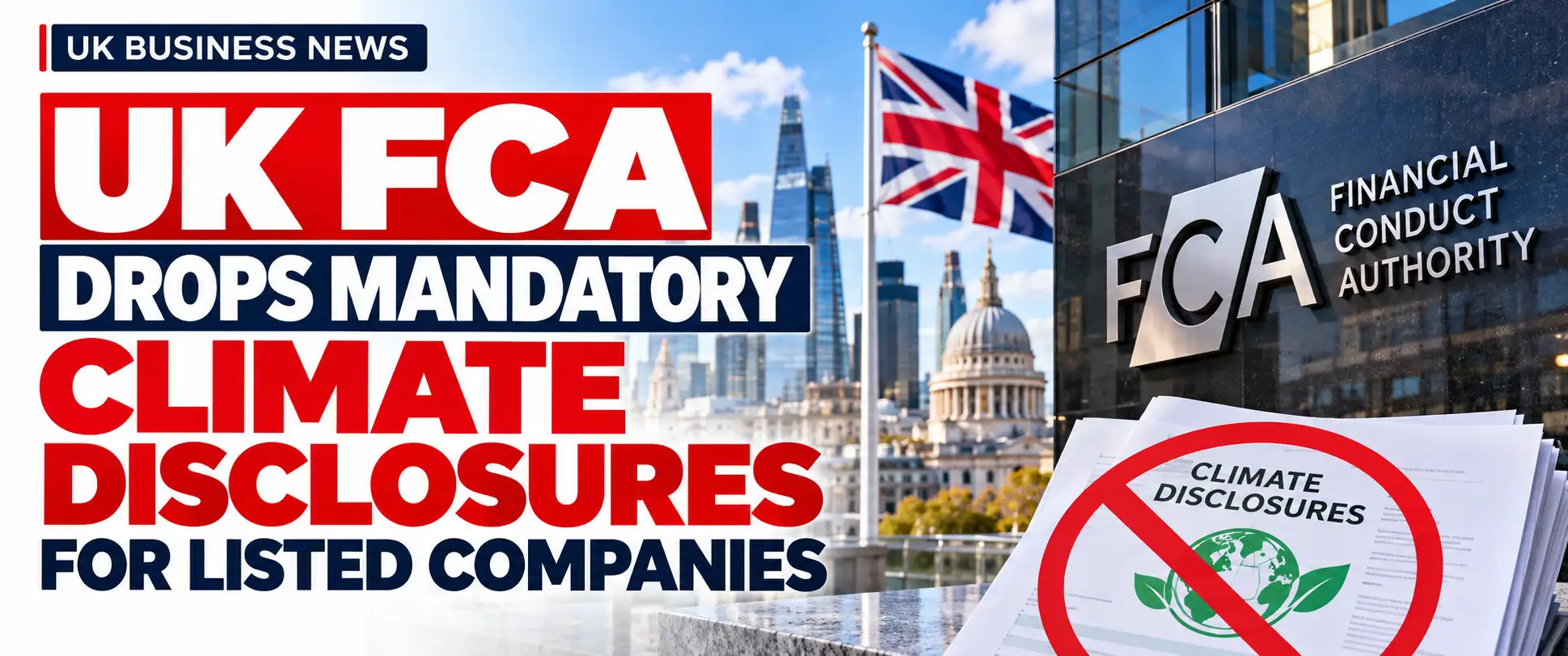 Home UK FCA Drops Mandatory Climate Disclosures for Listed Companies