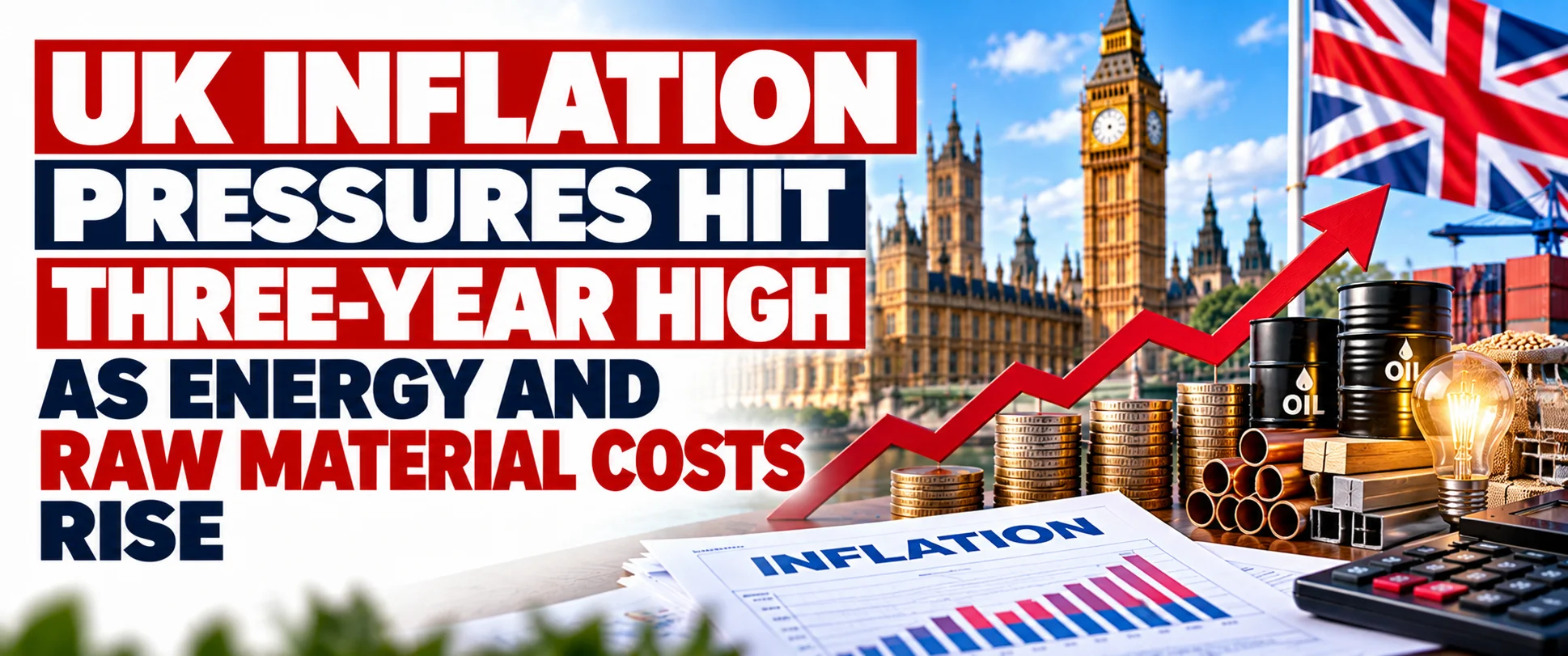 Home UK Inflation Pressures Hit Three-Year High as Energy and Raw Material Costs Rise